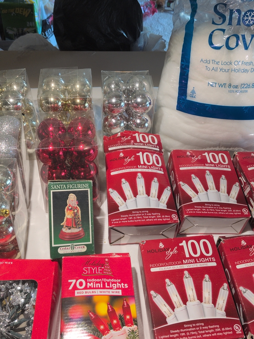 Holiday Mini String Lights - Red and Silver - Unbranded